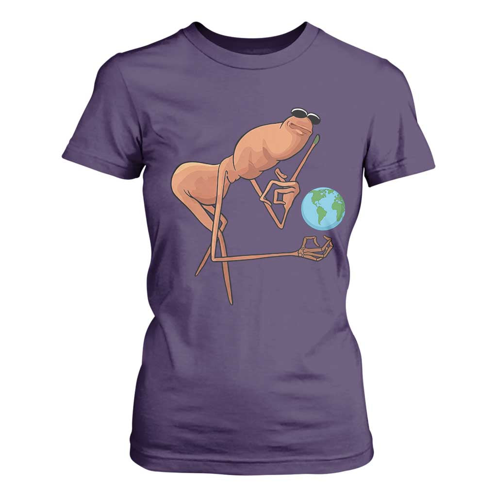 Happy Earth Day T Shirt For Women Funny Marcus The Worm Eco Friendly