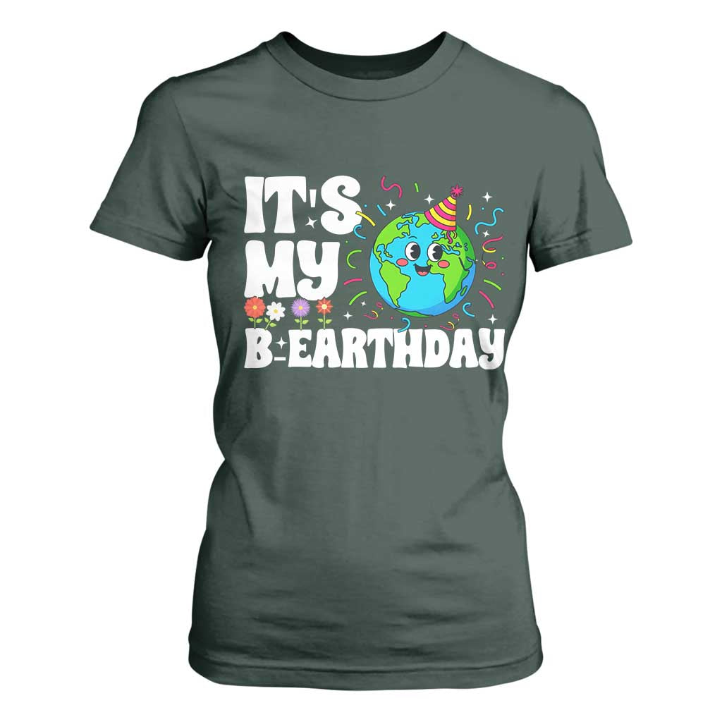 Earth Day Birthday T Shirt For Women April 22 Nature Lover Eco Birthday Party Gift