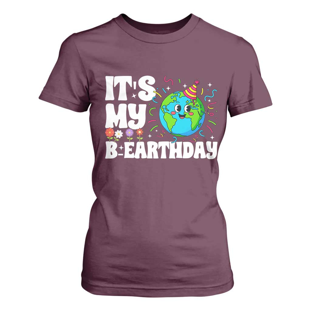 Earth Day Birthday T Shirt For Women April 22 Nature Lover Eco Birthday Party Gift