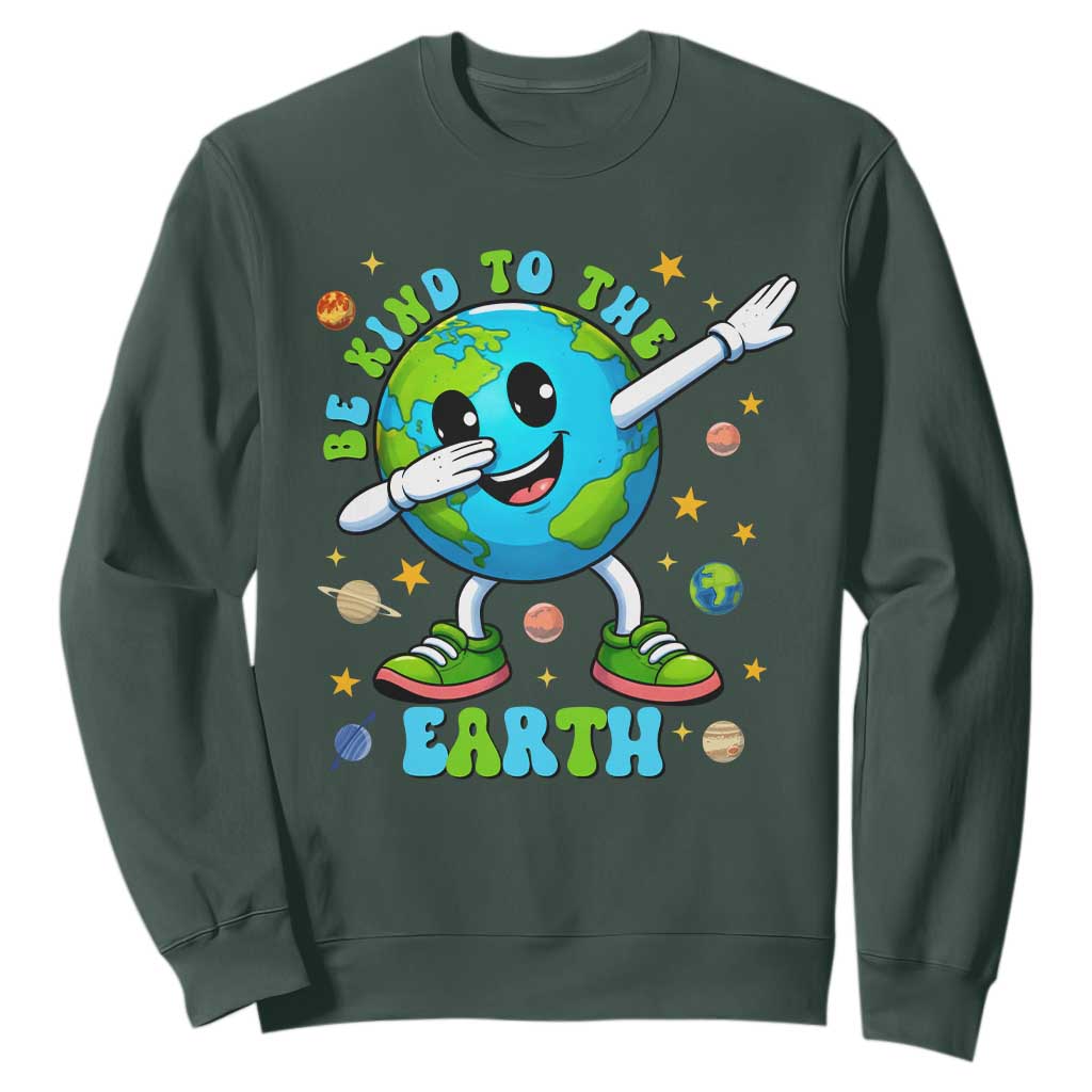 Be Kind To The Earth Sweatshirt Cute Environmental Awareness Earth Day