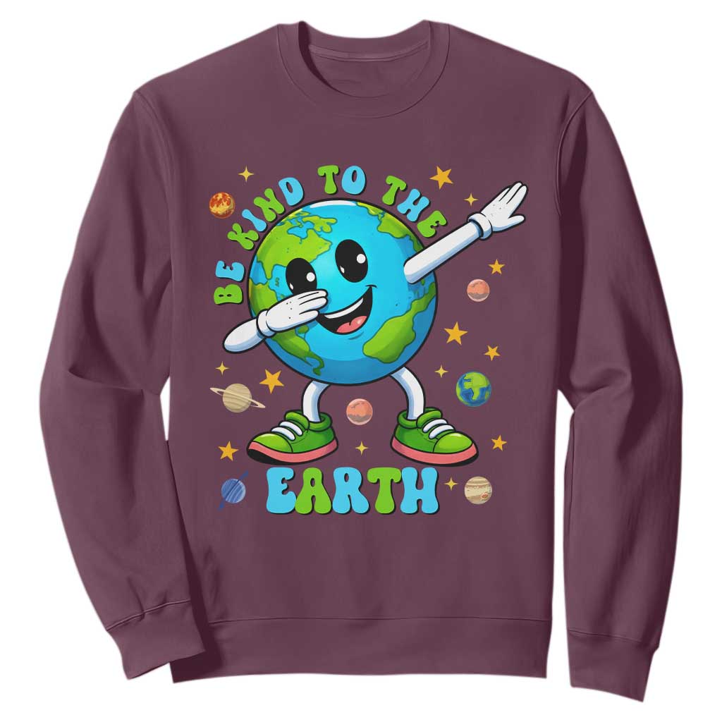 Be Kind To The Earth Sweatshirt Cute Environmental Awareness Earth Day