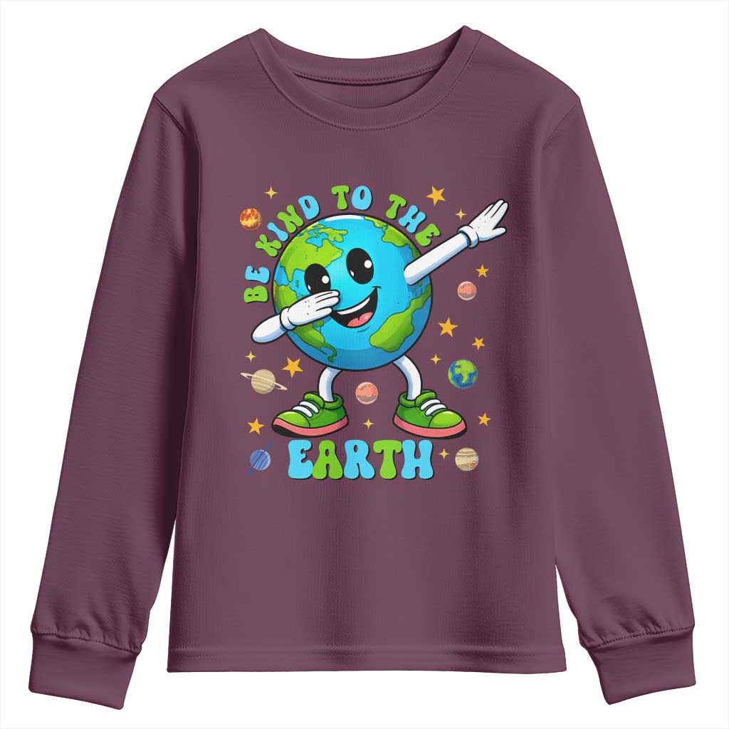 Be Kind To The Earth Youth Sweatshirt Cute Environmental Awareness Earth Day
