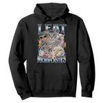 Funny Cat Meme Hoodie I Eat Microplastics - African Pride