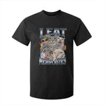 Funny Cat Meme T Shirt For Kid I Eat Microplastics - African Pride