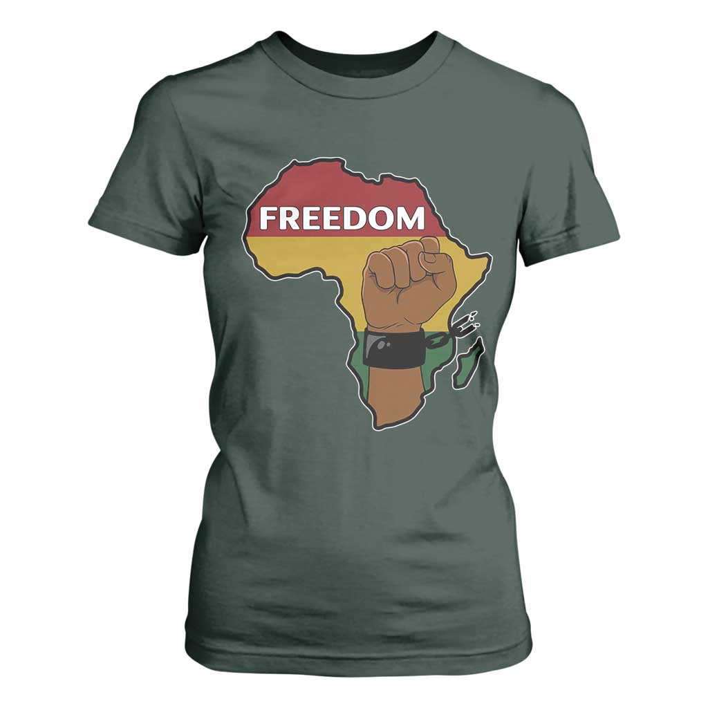 Africa Freedom Liberation Black Power T Shirt For Women - African Pride