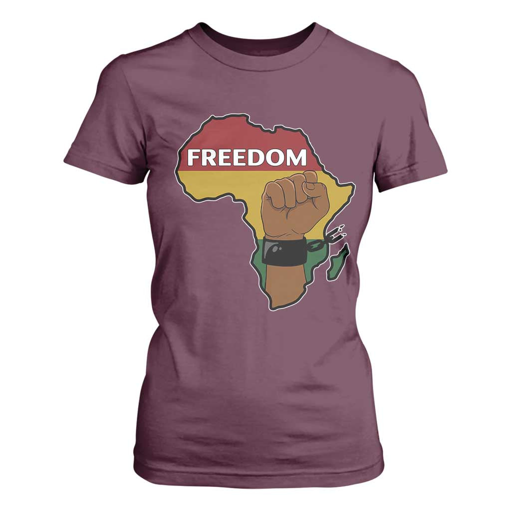 Africa Freedom Liberation Black Power T Shirt For Women - African Pride