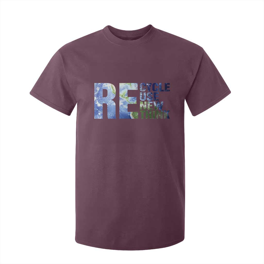 Earth Day T Shirt For Kid Recycle Reuse Renew Rethink