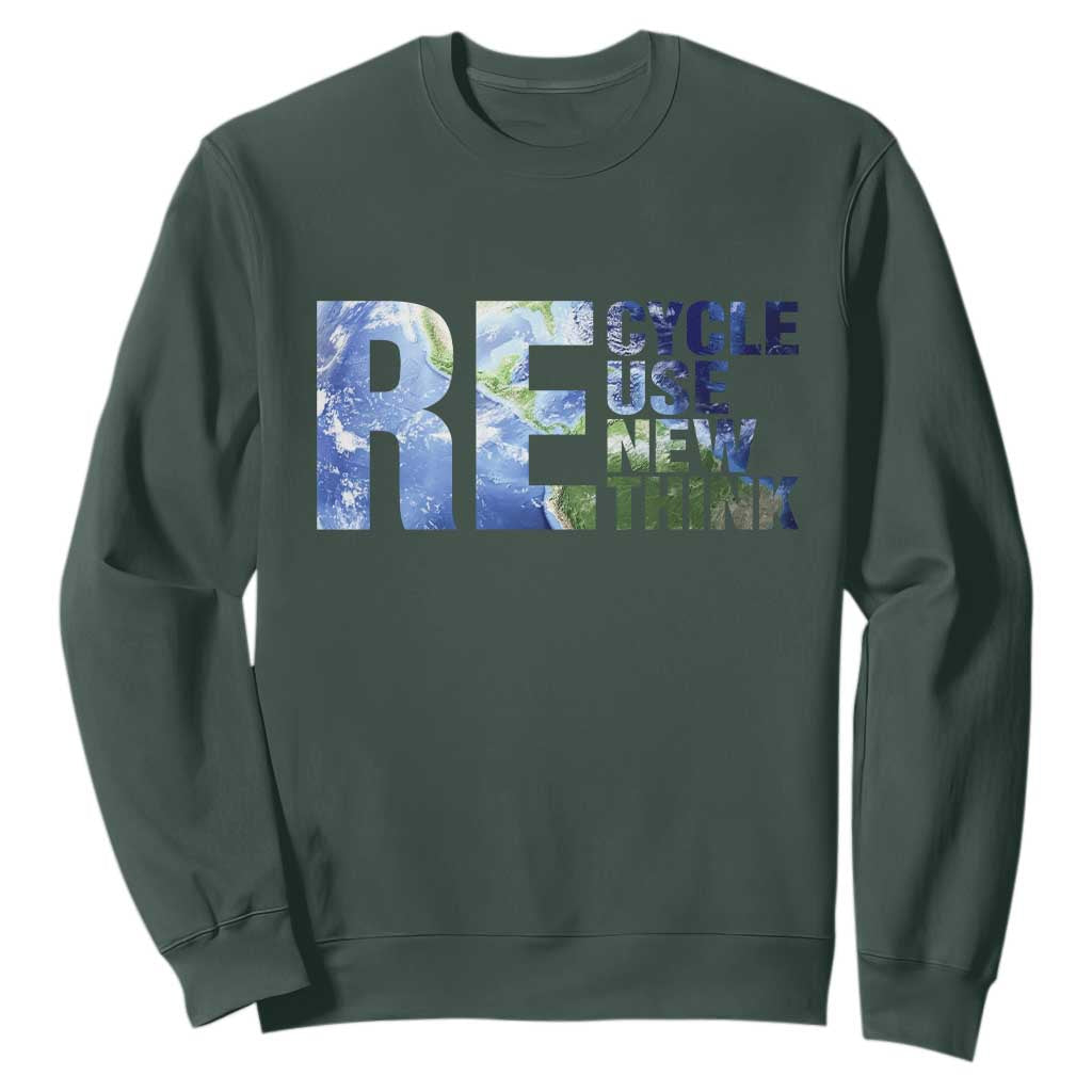 Earth Day Sweatshirt Recycle Reuse Renew Rethink