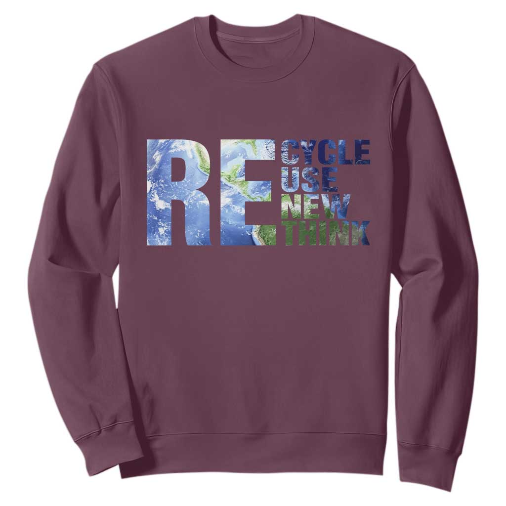 Earth Day Sweatshirt Recycle Reuse Renew Rethink