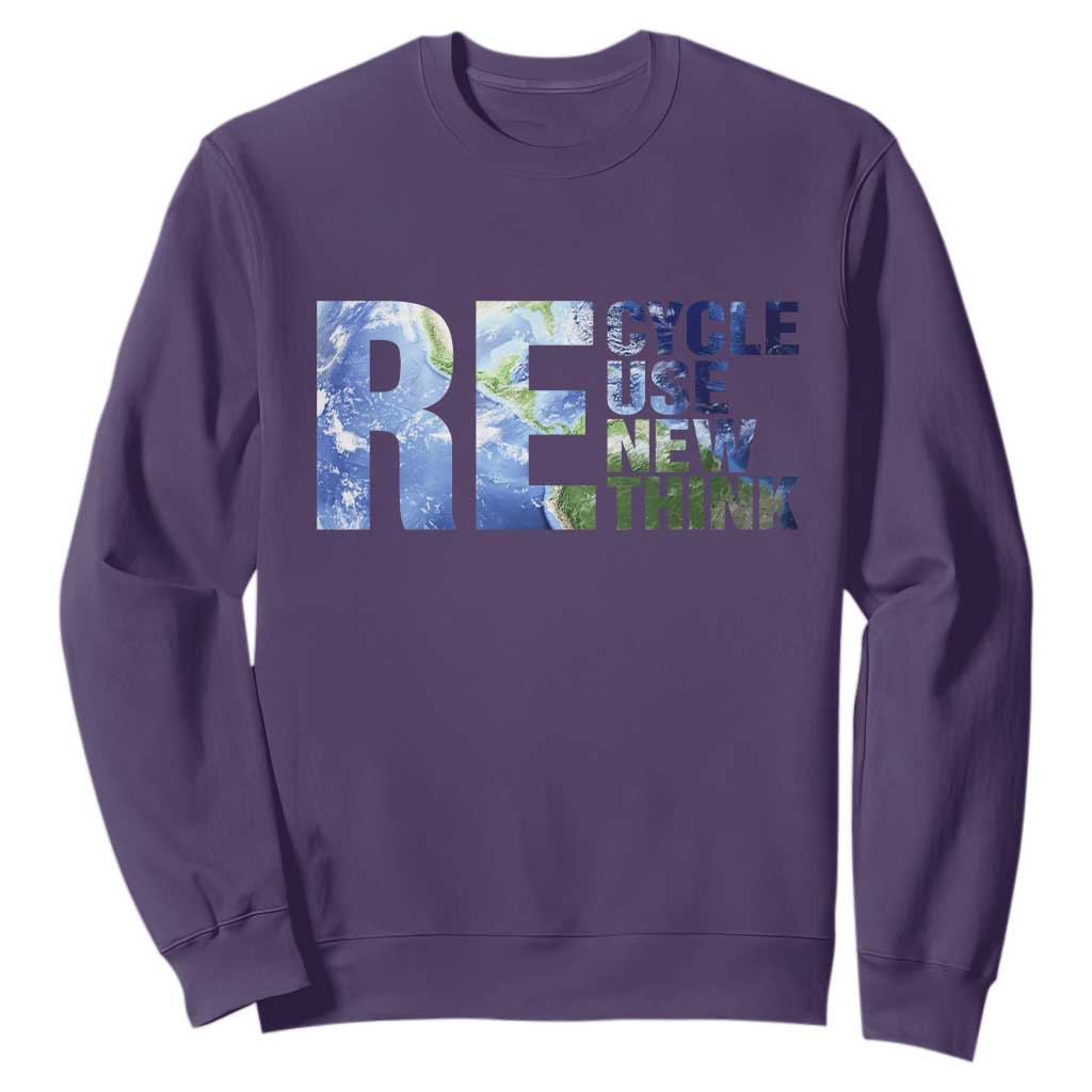 Earth Day Sweatshirt Recycle Reuse Renew Rethink
