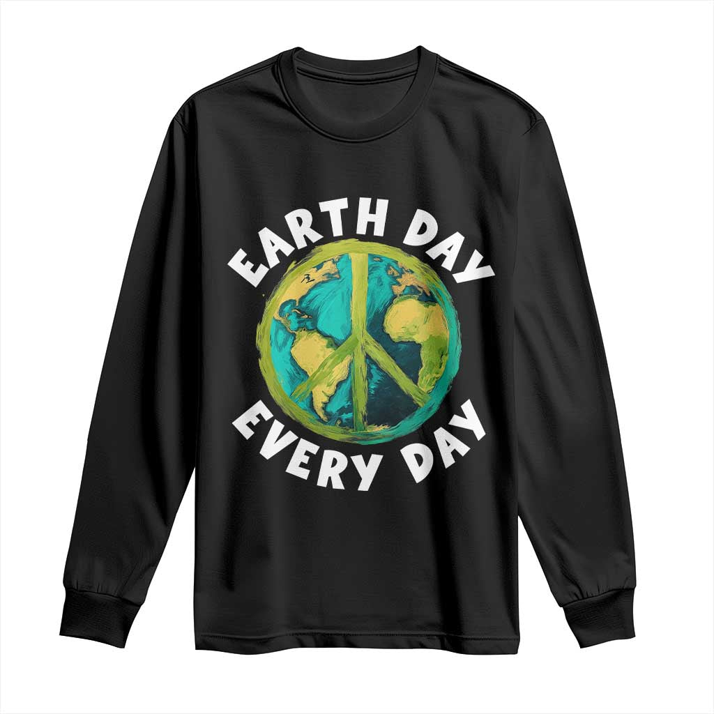 Earth Day Everyday Long Sleeve Shirt Peace Sign Nature Lover
