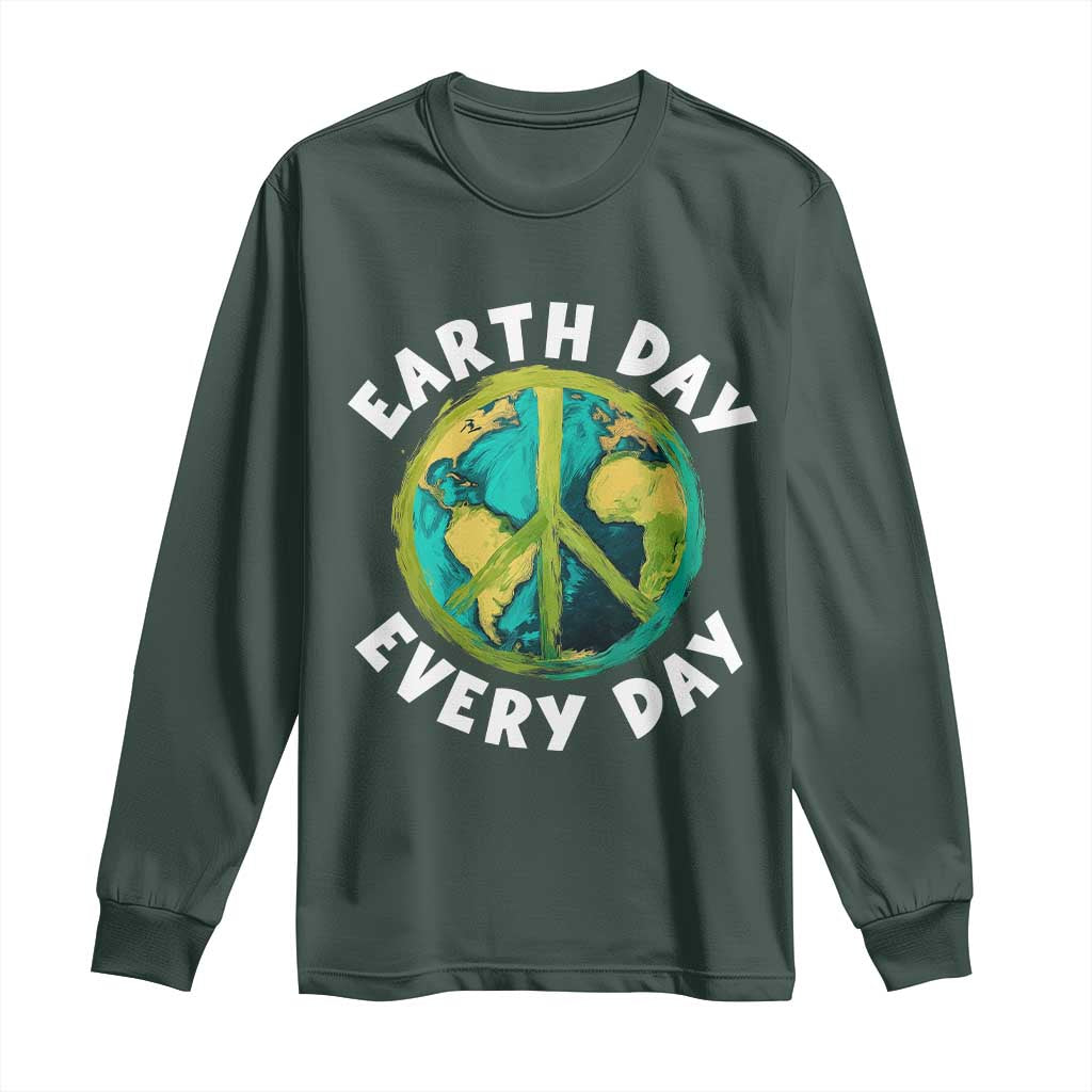 Earth Day Everyday Long Sleeve Shirt Peace Sign Nature Lover