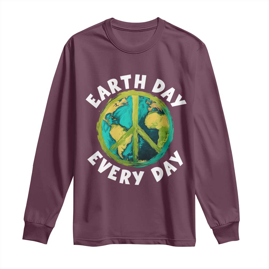 Earth Day Everyday Long Sleeve Shirt Peace Sign Nature Lover