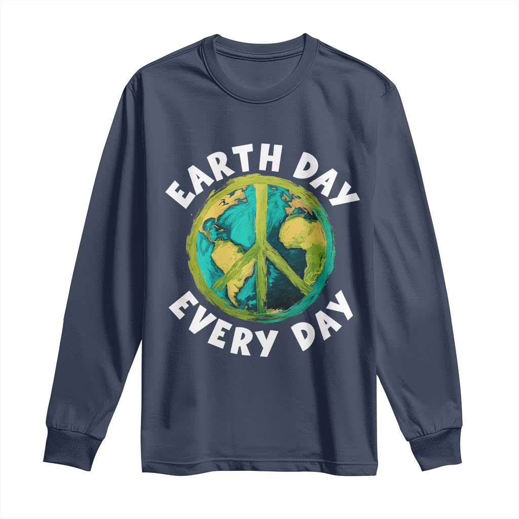 Earth Day Everyday Long Sleeve Shirt Peace Sign Nature Lover