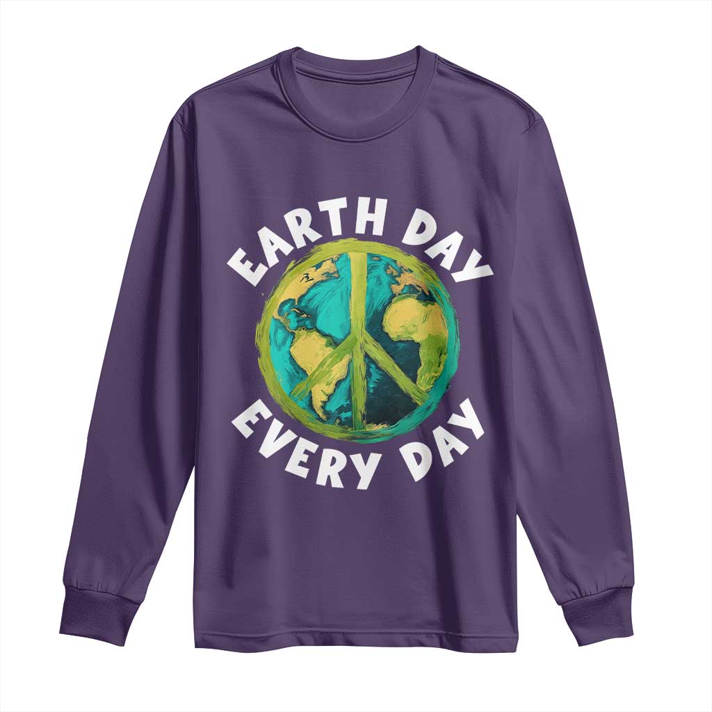 Earth Day Everyday Long Sleeve Shirt Peace Sign Nature Lover