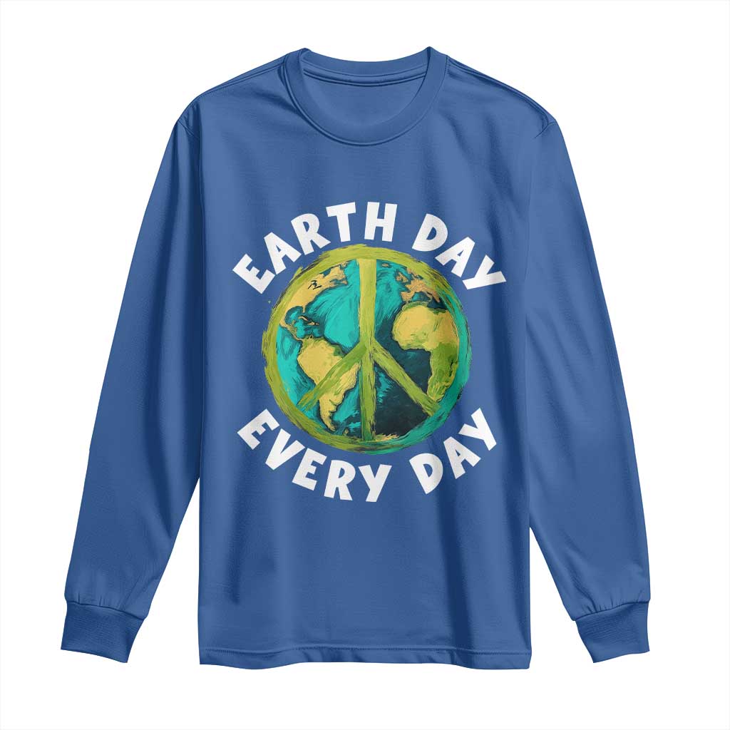 Earth Day Everyday Long Sleeve Shirt Peace Sign Nature Lover