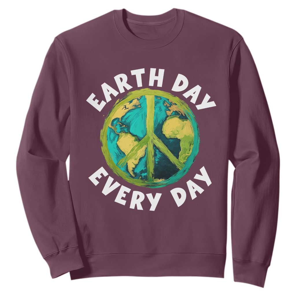 Earth Day Everyday Sweatshirt Peace Sign Nature Lover