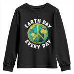 Earth Day Everyday Youth Sweatshirt Peace Sign Nature Lover