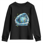 Earth Day Youth Sweatshirt Funny Baseball Ice Cream Drip Glove Eco Friendly