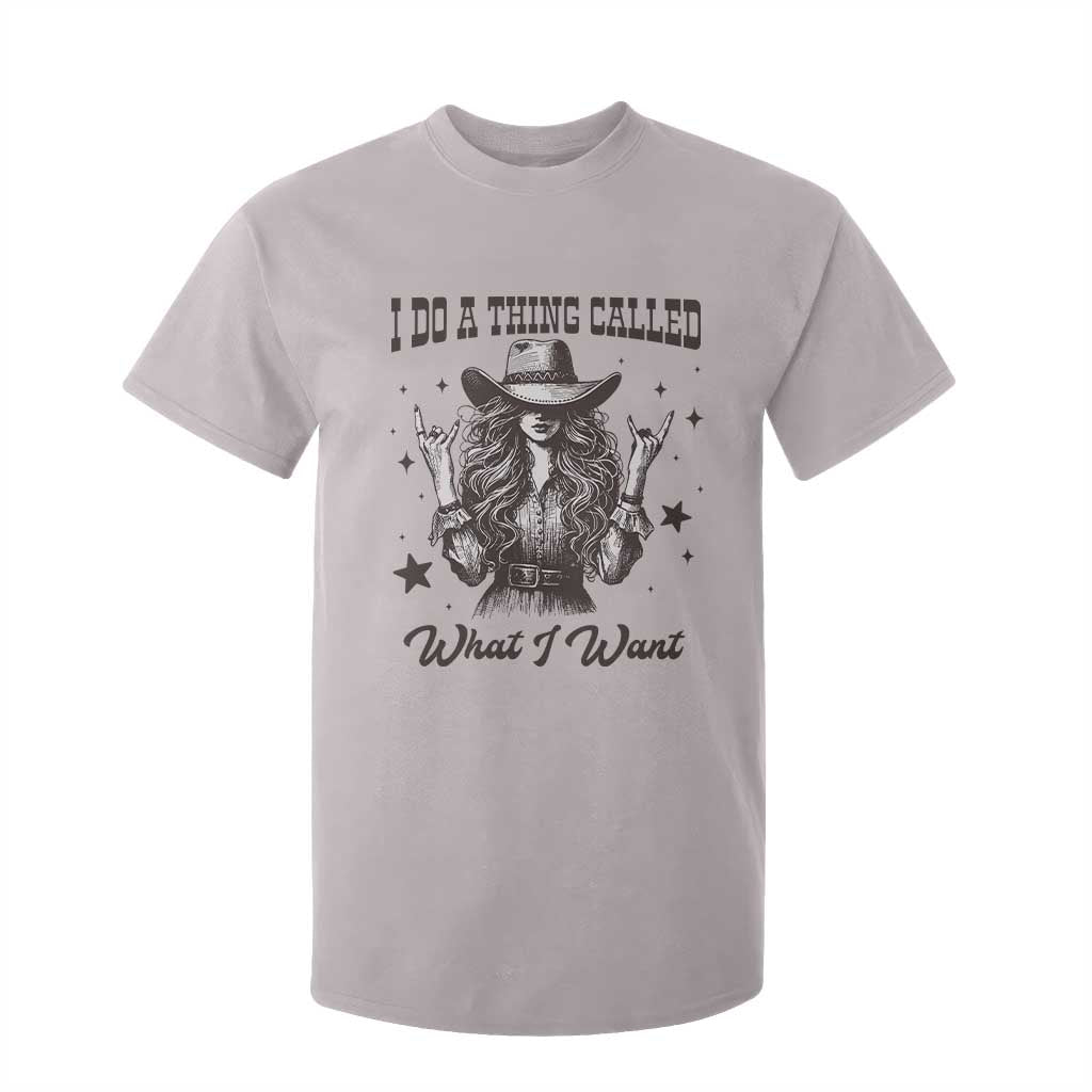 Black Cowgirl T Shirt For Kid I Do A Thing Called What I Want