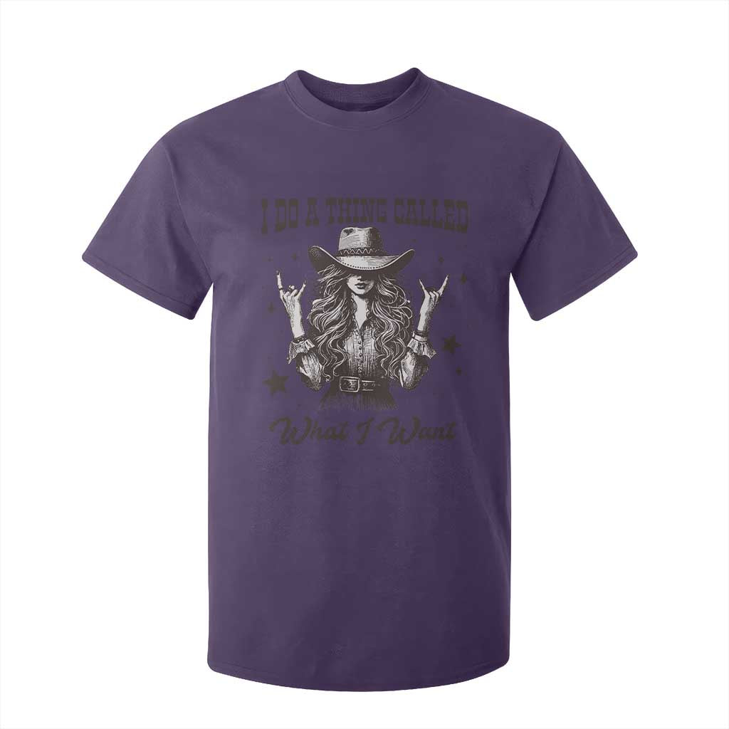 Black Cowgirl T Shirt For Kid I Do A Thing Called What I Want