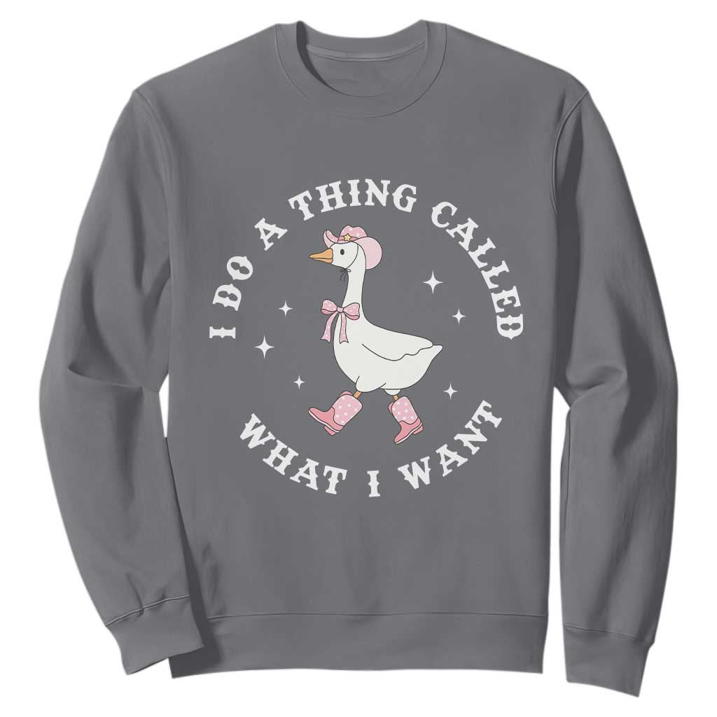 Western Cowgirl Silly Goose Meme Sweatshirt I Do A Thing Called What I Want - African Pride
