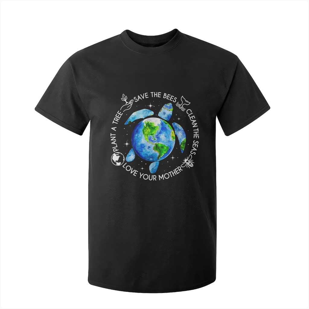Earth Day Sea Turtle T Shirt For Kid Save Bees Plant Trees Clean Seas Environmentalist