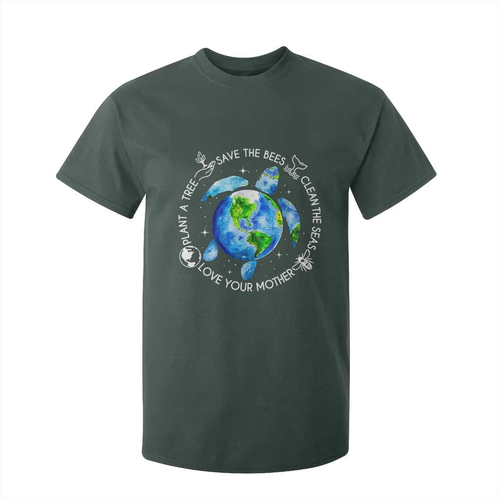 Earth Day Sea Turtle T Shirt For Kid Save Bees Plant Trees Clean Seas Environmentalist