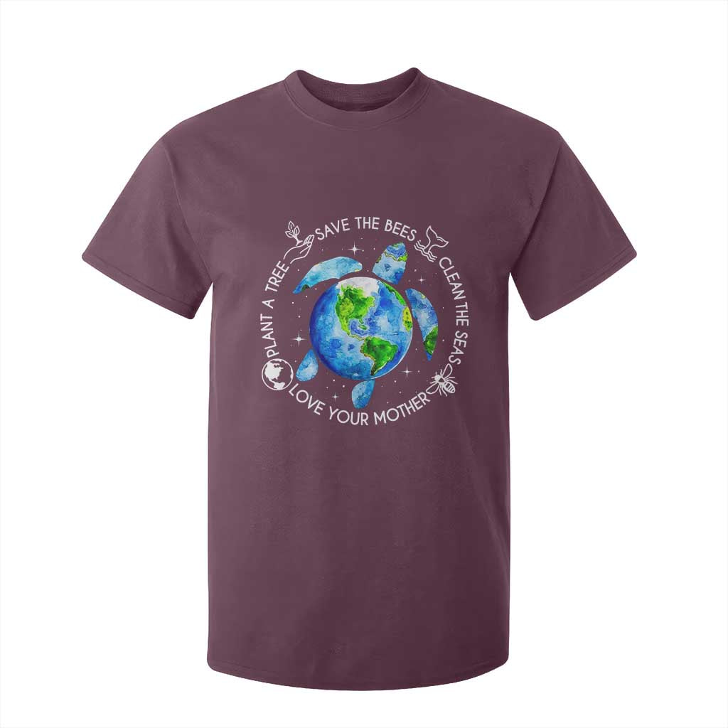 Earth Day Sea Turtle T Shirt For Kid Save Bees Plant Trees Clean Seas Environmentalist