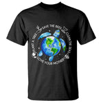 Earth Day Sea Turtle T Shirt Save Bees Plant Trees Clean Seas Environmentalist