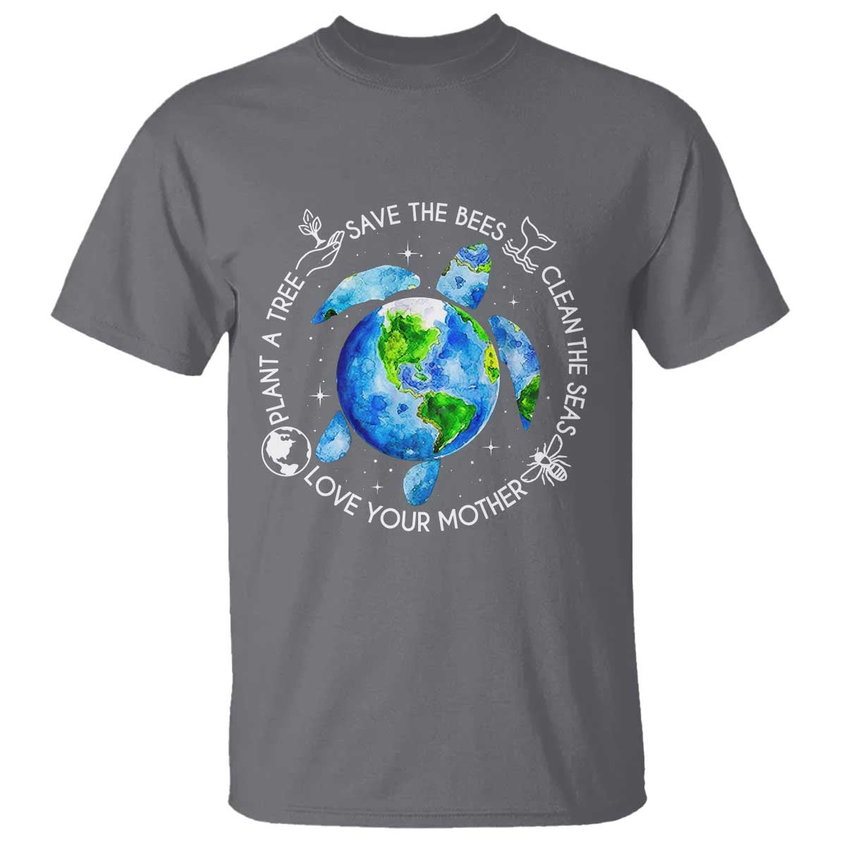 Earth Day Sea Turtle T Shirt Save Bees Plant Trees Clean Seas Environmentalist