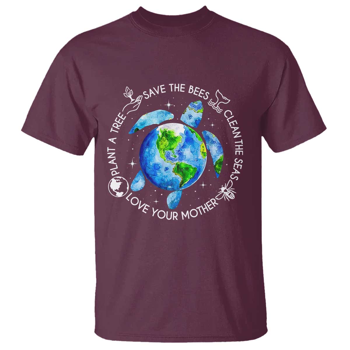 Earth Day Sea Turtle T Shirt Save Bees Plant Trees Clean Seas Environmentalist