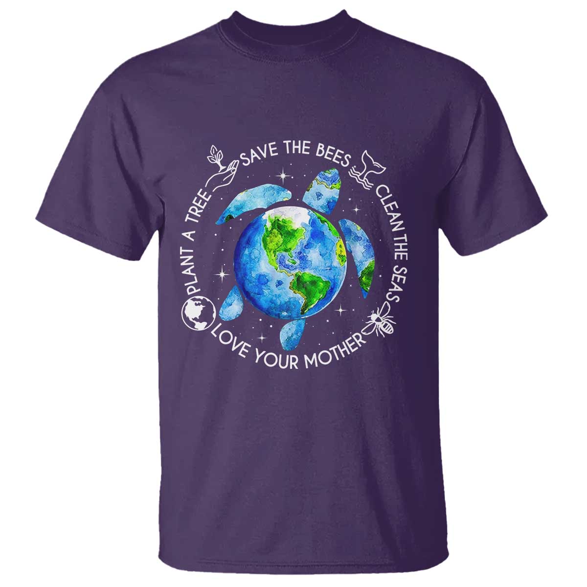 Earth Day Sea Turtle T Shirt Save Bees Plant Trees Clean Seas Environmentalist