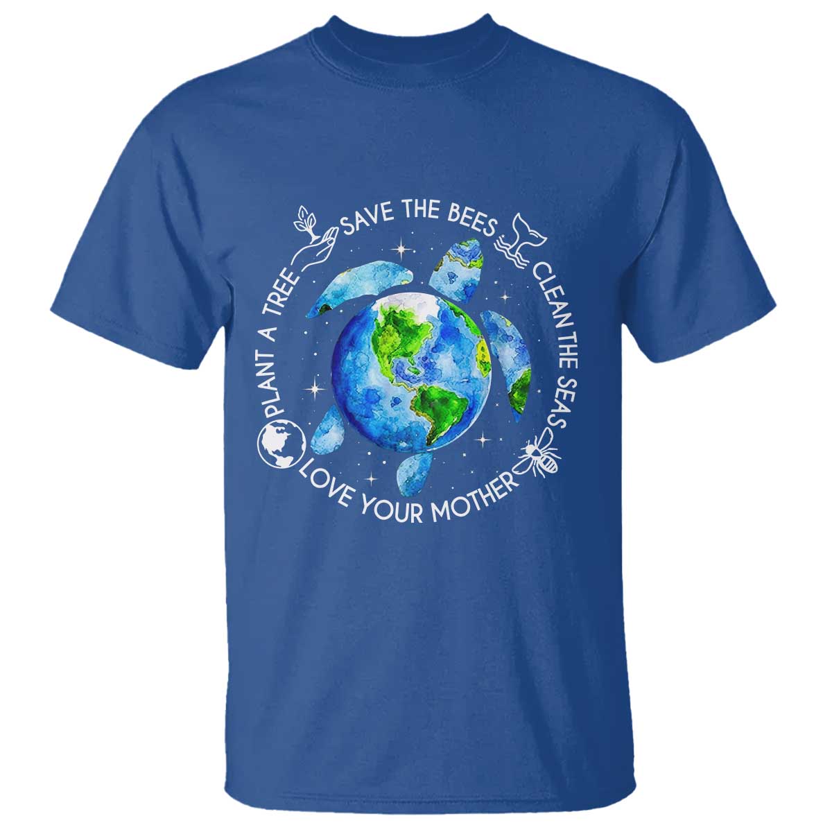 Earth Day Sea Turtle T Shirt Save Bees Plant Trees Clean Seas Environmentalist
