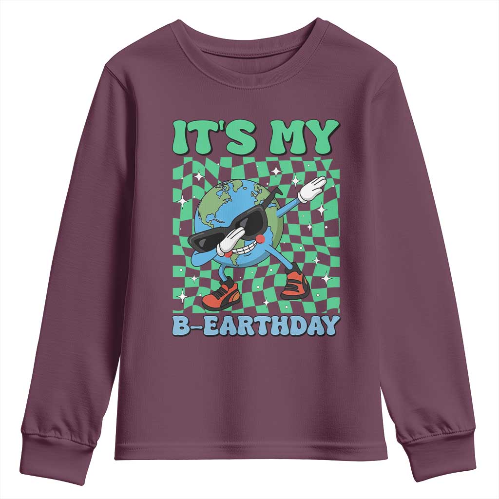 Funny Earth Day Youth Sweatshirt Its My B-Earthday
