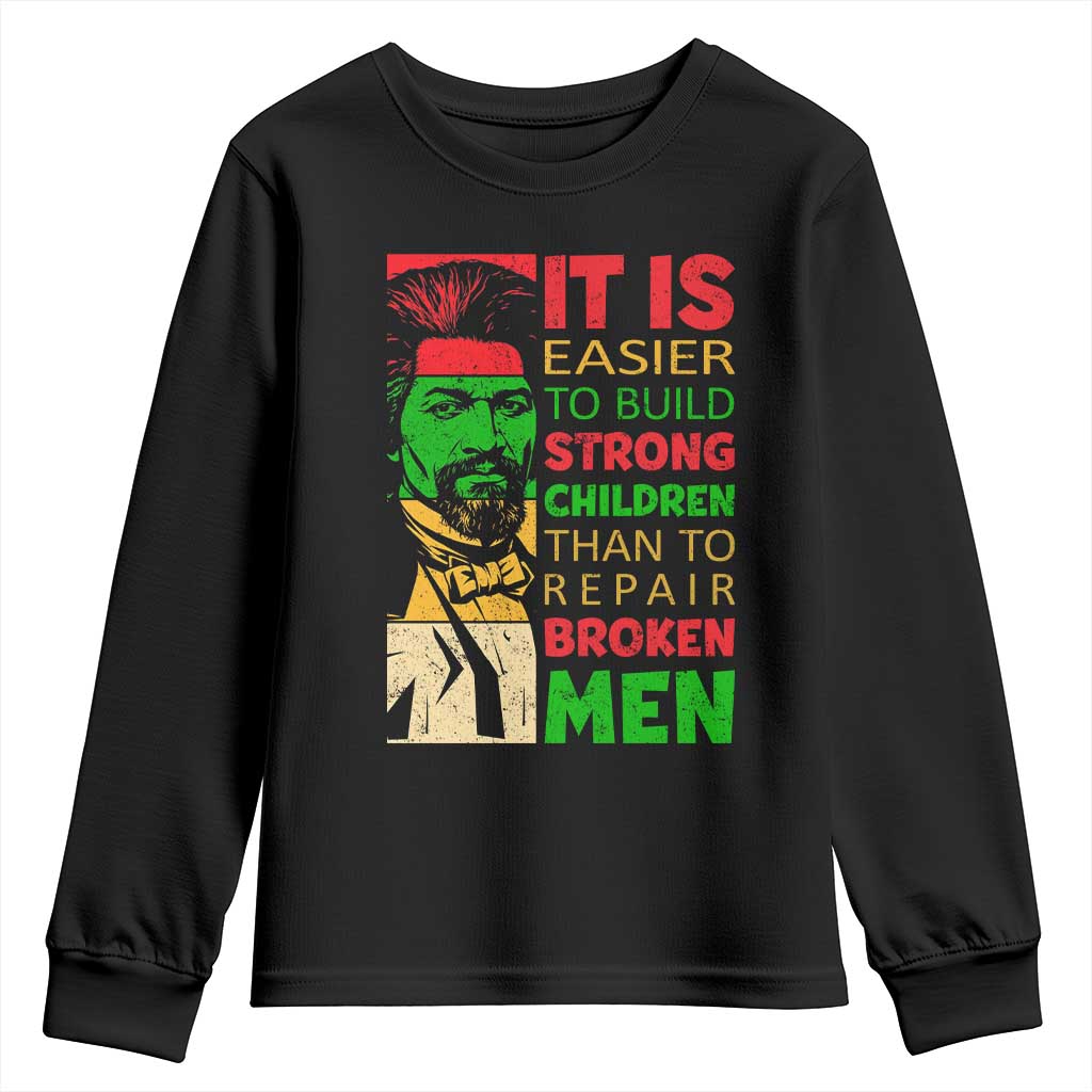Frederick Douglass Pride Quote Youth Sweatshirt Black History Month - African Pride
