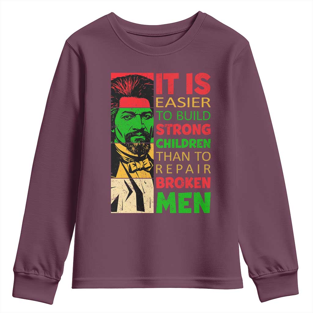Frederick Douglass Pride Quote Youth Sweatshirt Black History Month - African Pride