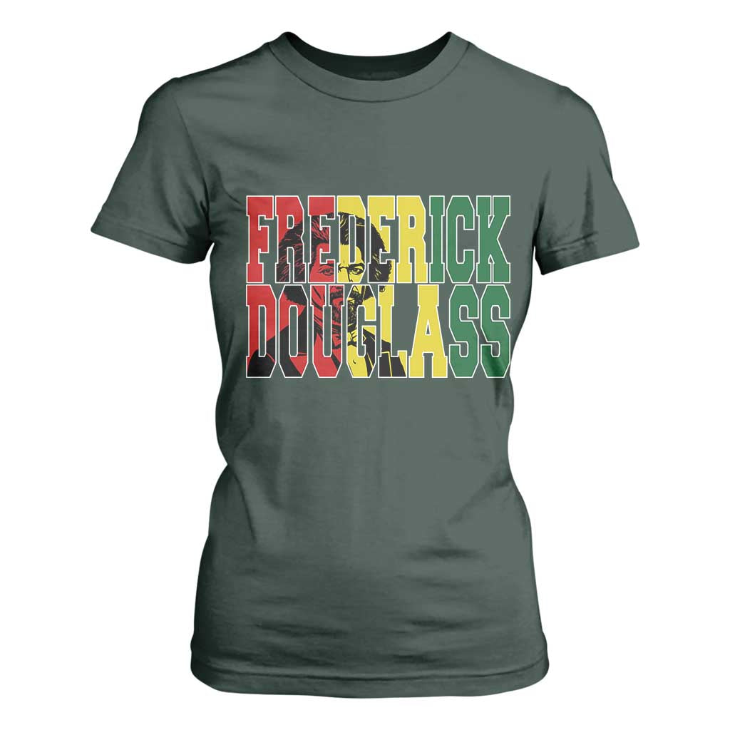 Frederick Douglass T Shirt For Women Pan African Flag Black History Month - African Pride