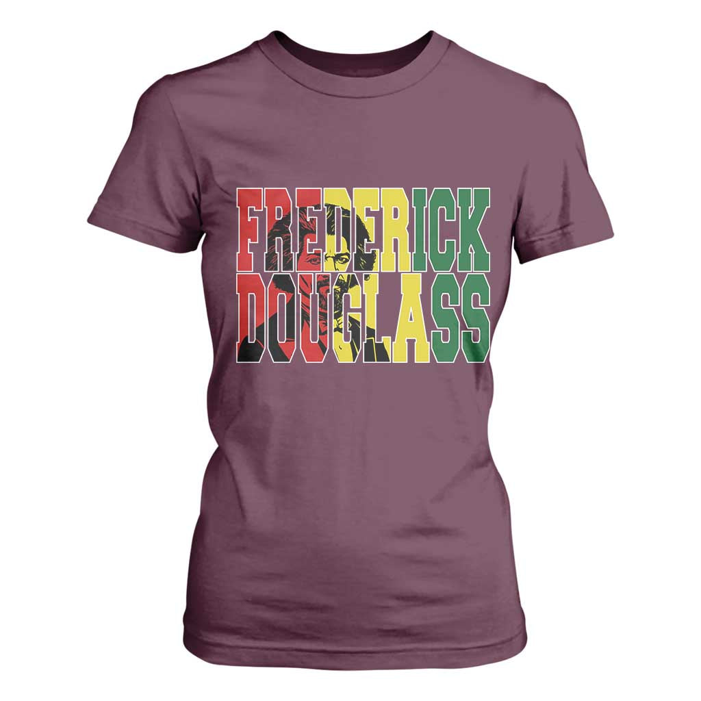 Frederick Douglass T Shirt For Women Pan African Flag Black History Month - African Pride