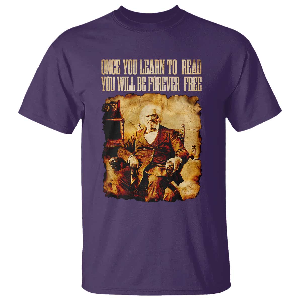 Frederick Douglass Quote T Shirt Once You Learn to Read