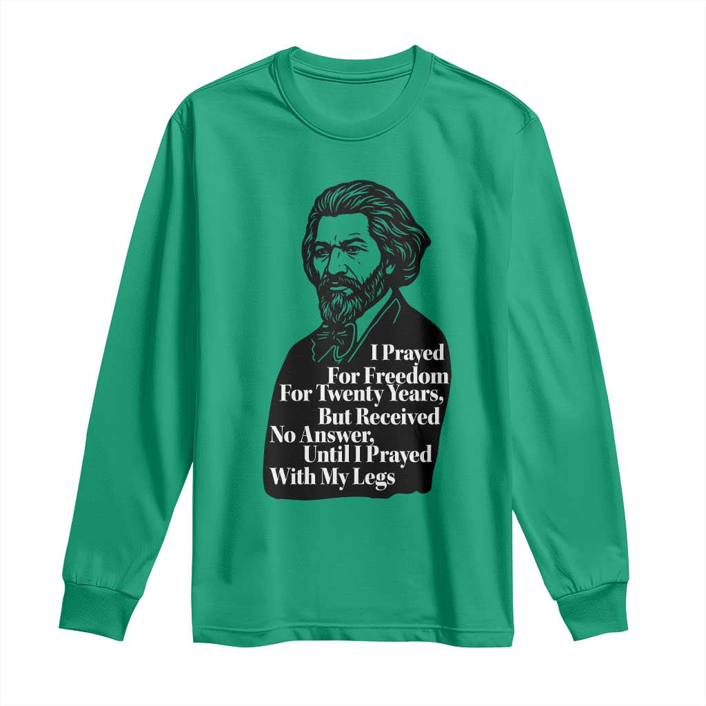 Frederick Douglass Inspirational Quote Long Sleeve Shirt Black History Month