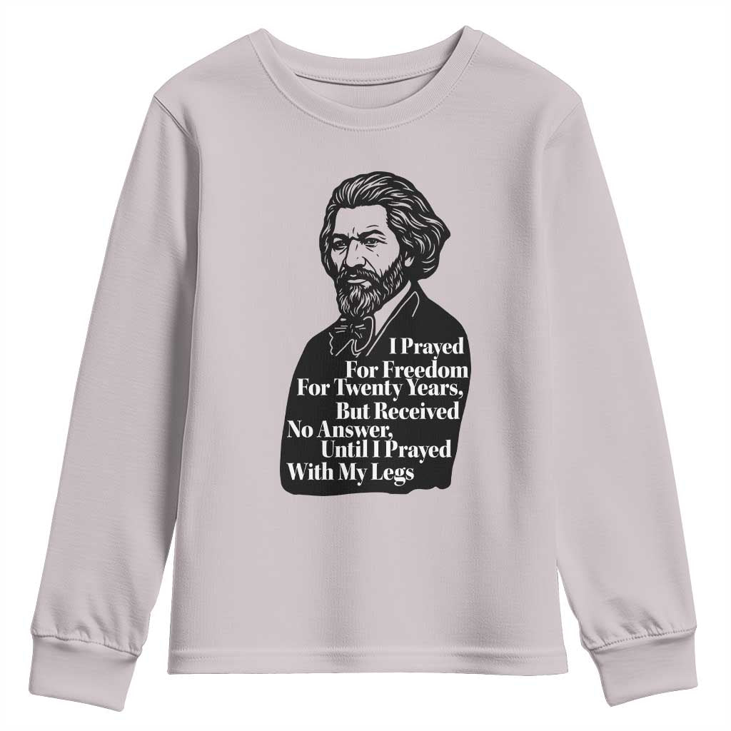 Frederick Douglass Inspirational Quote Youth Sweatshirt Black History Month
