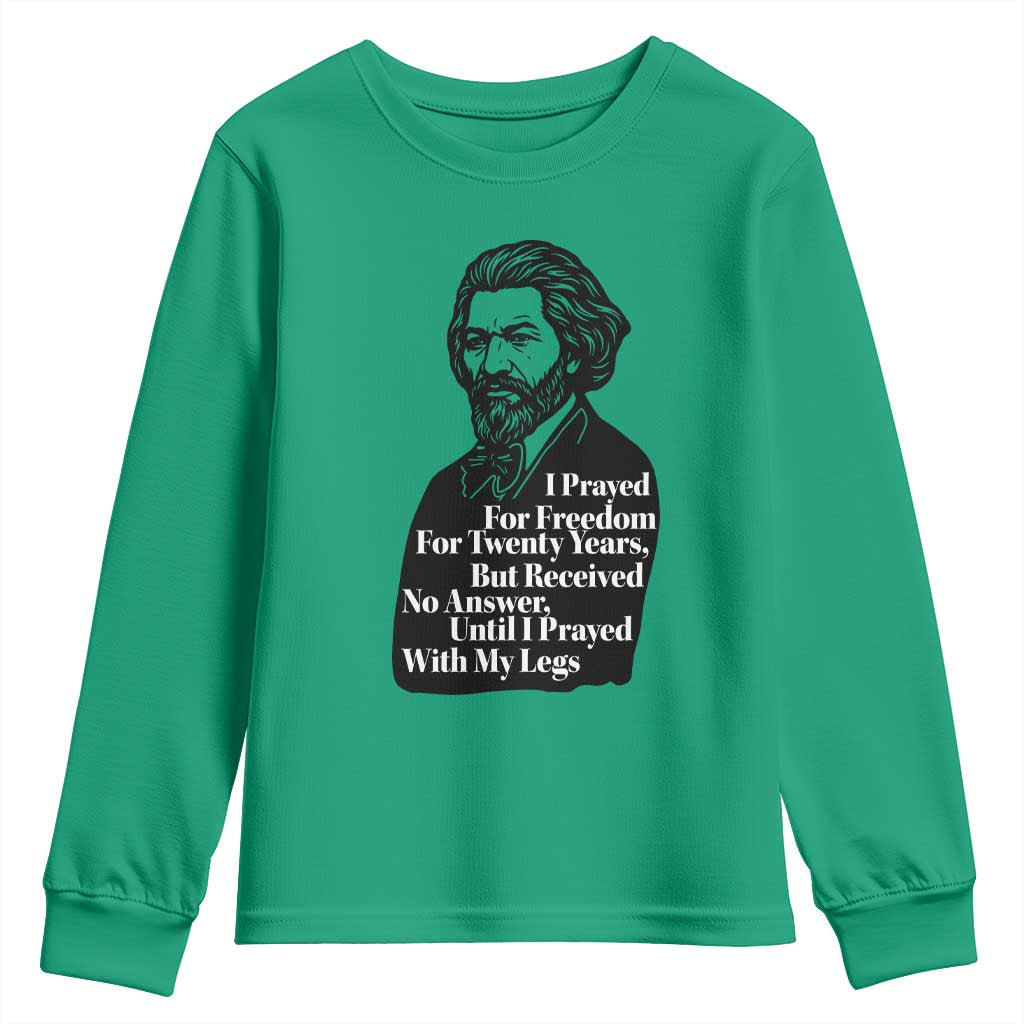 Frederick Douglass Inspirational Quote Youth Sweatshirt Black History Month