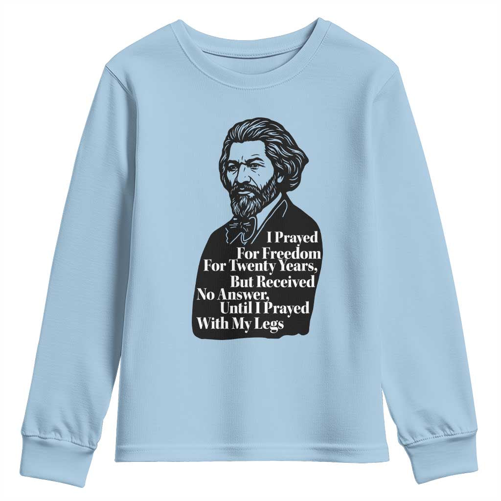 Frederick Douglass Inspirational Quote Youth Sweatshirt Black History Month