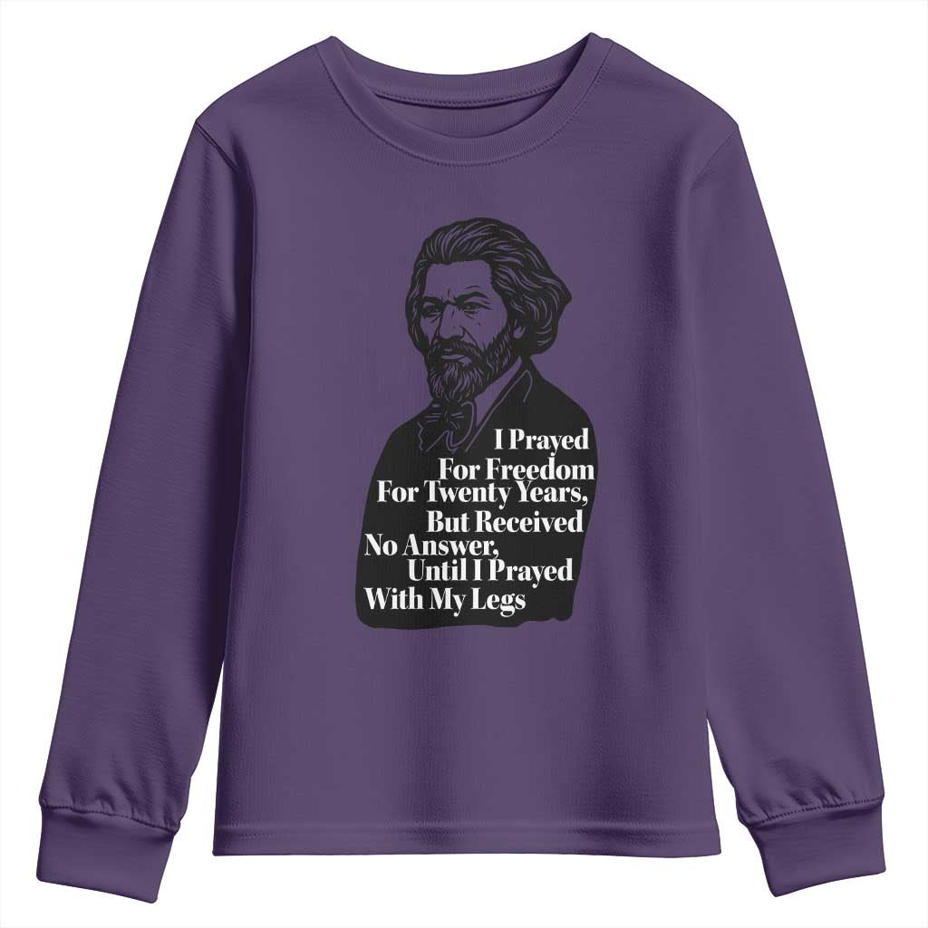 Frederick Douglass Inspirational Quote Youth Sweatshirt Black History Month