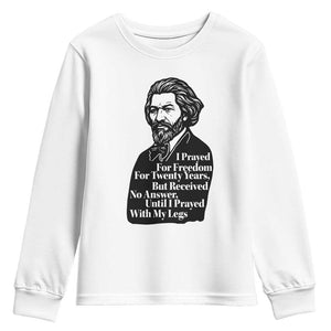 Frederick Douglass Inspirational Quote Youth Sweatshirt Black History Month