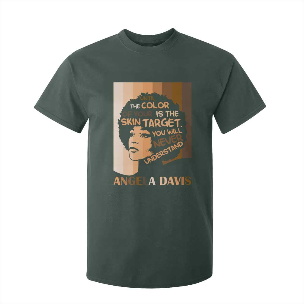 Angela Davis Inspirational Quote T Shirt For Kid Black Pride Melanin - African Pride