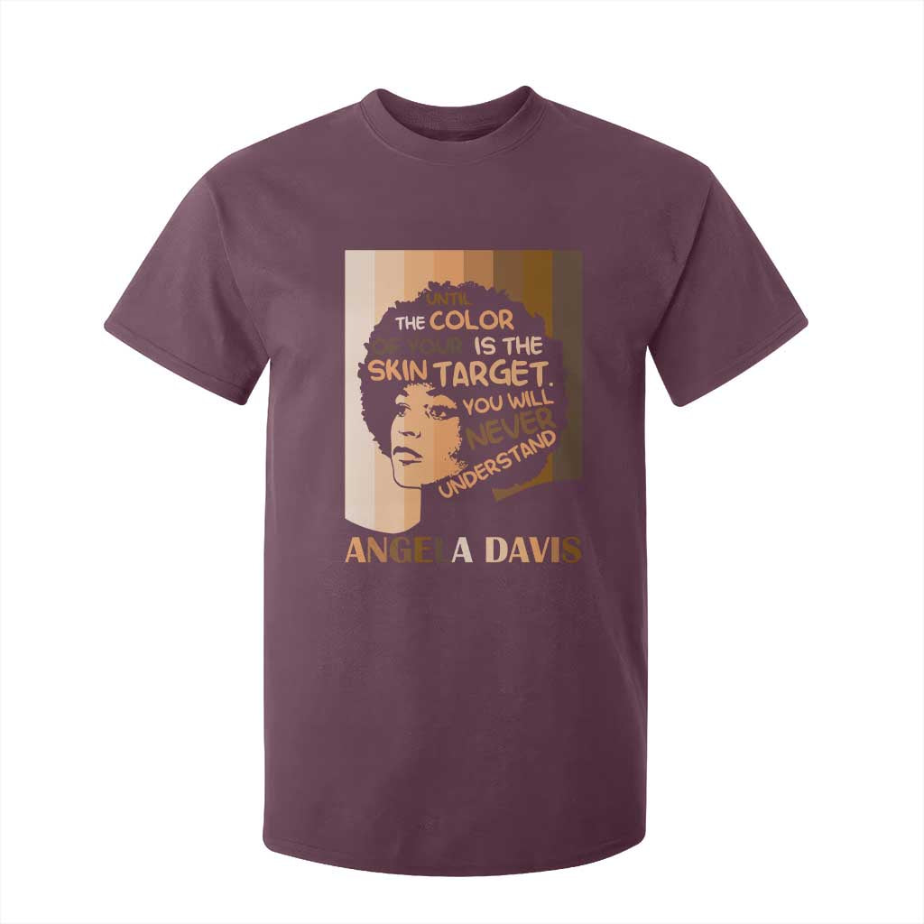 Angela Davis Inspirational Quote T Shirt For Kid Black Pride Melanin - African Pride