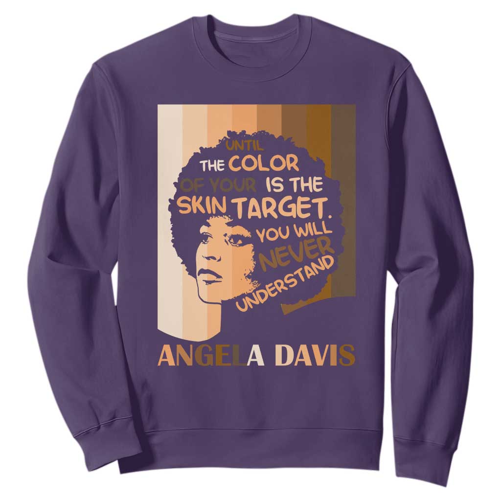 Angela Davis Inspirational Quote Sweatshirt Black Pride Melanin - African Pride