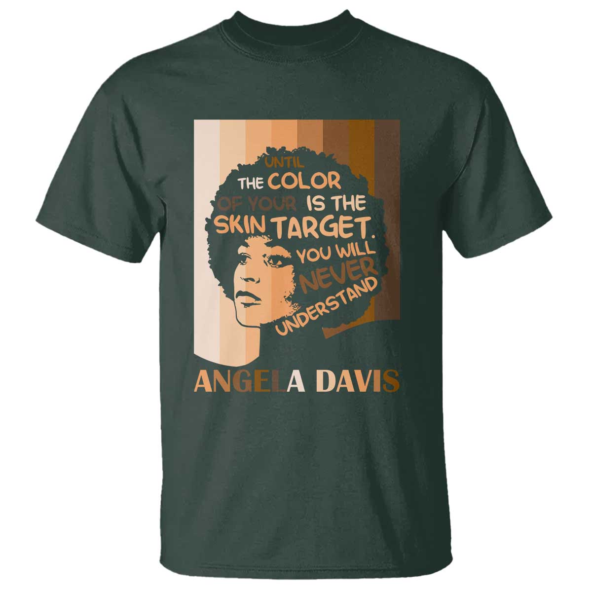 Angela Davis Inspirational Quote T Shirt Black Pride Melanin - African Pride